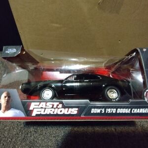 Fast & Furious Dom's 1970 Dodge Charger Toy Car - Black